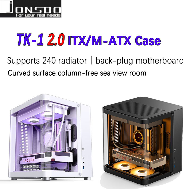 Mini Itx Case Water Cooling Support - JONSBO TK-1/ITX, мини-ПК, кольцо из закаленного