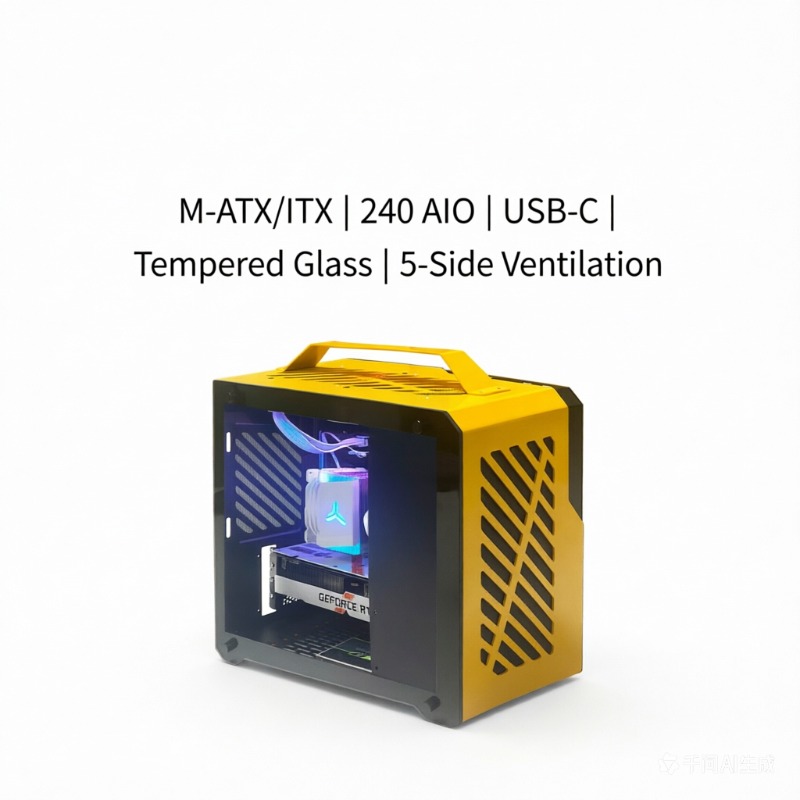 Mini Itx Case With Handle Portable - Корпус для мини-ПК QM-Z36 Hornet, алюминиевый