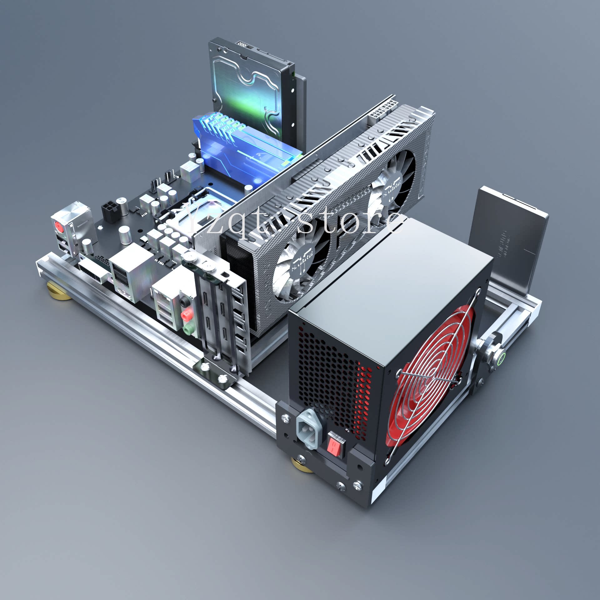 Корпус компьютера из алюминиев – обзор и цена Mini Itx Case Water Cooling Support