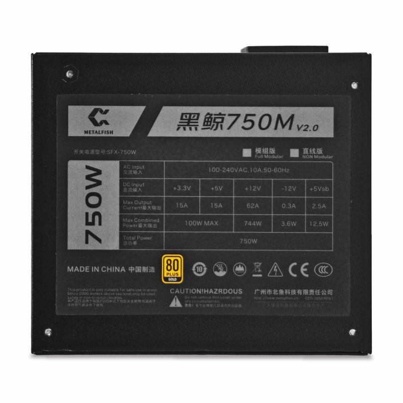 Блок питания METALFISH SFX 750 – обзор и цена Sfx Power Supply 750W Gold